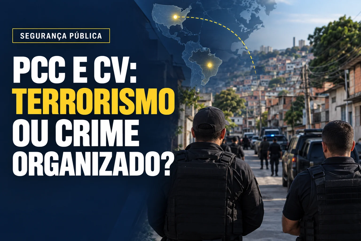 Operação policial contra organizações criminosas no Brasil em meio ao debate sobre a classificação de PCC e Comando Vermelho.